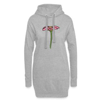 Blume Symbol pflanze form symbol rosa - Hoodie-Kleid - Grau meliert - Vorne