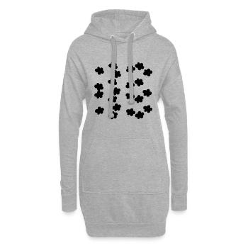 Fleurs, Fleur, Plante, Motif, Forme - Sweat-shirt à capuche long Femme - gris chiné - Devant