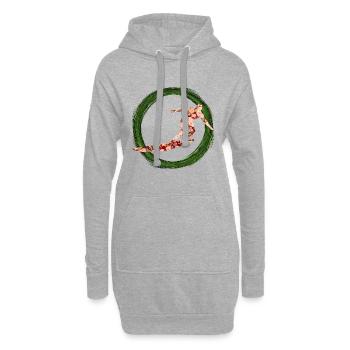 surfer e 214 - Hoodie-Kleid - Grau meliert - Vorne