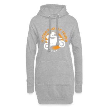 Guter Rad Ist Teuer Motocross Enduro Dirt Bike - Hoodie-Kleid - Grau meliert - Vorne