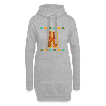 igel e 22 h - Hoodie-Kleid - Grau meliert - Vorne