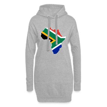 Afrique du Sud - Sweat-shirt à capuche long Femme - gris chiné - Devant