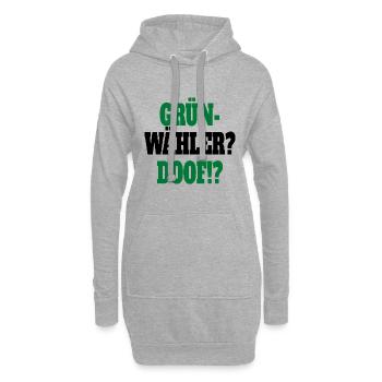 Witze Grüne Die Grünen Habeck Baerbock Partei - Hoodie-Kleid - Grau meliert - Vorne