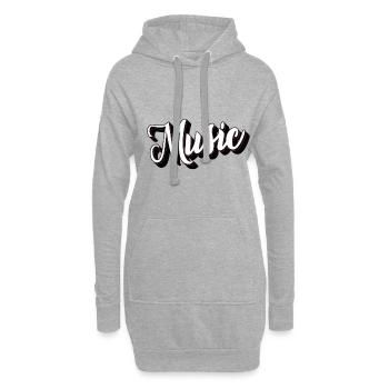 La musique - Sweat-shirt à capuche long Femme - gris chiné - Devant