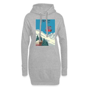 Zermatt Ski - Hoodie-Kleid - Grau meliert - Vorne