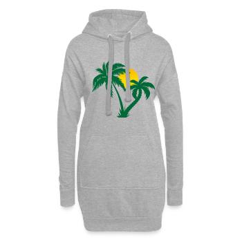 Palmen - Hoodie-Kleid - Grau meliert - Vorne