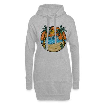 Palmen - Hoodie-Kleid - Grau meliert - Vorne