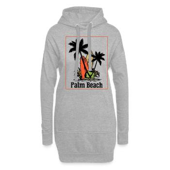 Palmen - Hoodie-Kleid - Grau meliert - Vorne