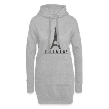 Paris - Hoodie-Kleid - Grau meliert - Vorne