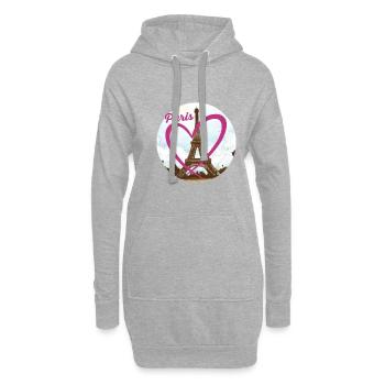 Paris - Hoodie-Kleid - Grau meliert - Vorne