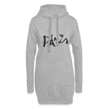 Paris - Hoodie-Kleid - Grau meliert - Vorne