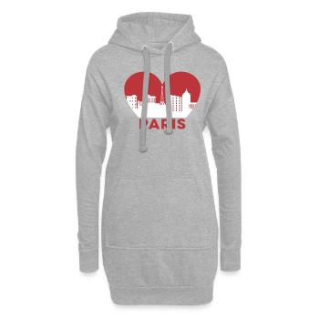Paris - Hoodie-Kleid - Grau meliert - Vorne