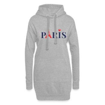 Paris - Hoodie-Kleid - Grau meliert - Vorne
