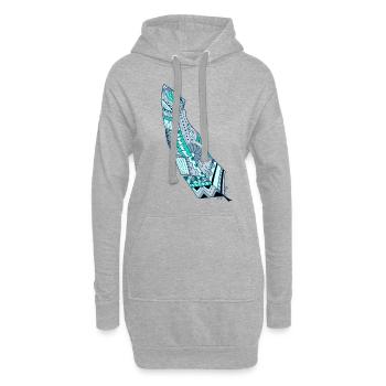 Rebondir - Sweat-shirt à capuche long Femme - gris chiné - Devant