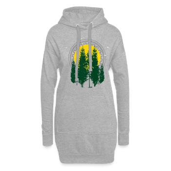 Tree - Hoodie Dress - heather grey - Front