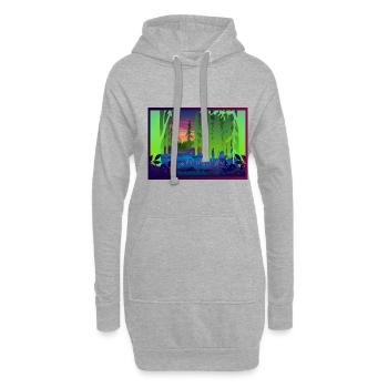 Baum - Hoodie-Kleid - Grau meliert - Vorne