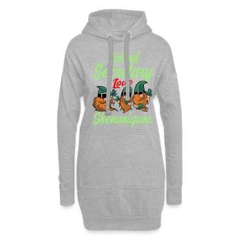 Schulsekretärin Liebt Spielereien St. Patricks Day - Hoodie-Kleid - Grau meliert - Vorne