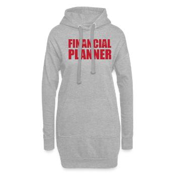 Planificateur financier - Sweat-shirt à capuche long Femme - gris chiné - Devant