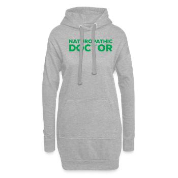 Naturheilkundliches Arzt Outfit Naturheilkunde - Hoodie-Kleid - Grau meliert - Vorne