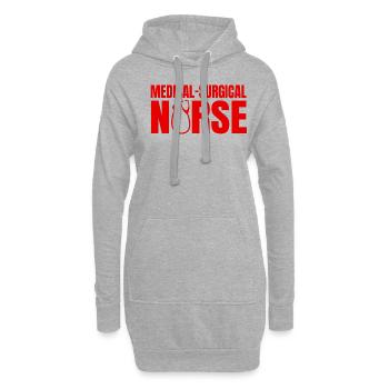 Infirmière médico-chirurgicale - Sweat-shirt à capuche long Femme - gris chiné - Devant