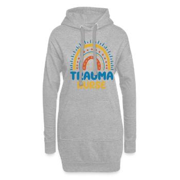 Trauma Krankenschwester Boho Regenbogen Design - Hoodie-Kleid - Grau meliert - Vorne