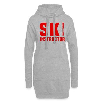 Skilehrer - Hoodie-Kleid - Grau meliert - Vorne