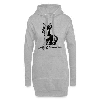 Design Chihuahua - Mignon et effronté - Sweat-shirt à capuche long Femme - gris chiné - Devant