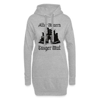 Moyen Âge - Sweat-shirt à capuche long Femme - gris chiné - Devant