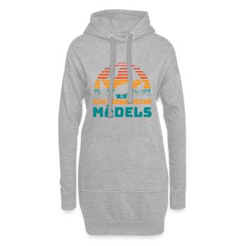 Ich Liebe Meine Mädels Geschenk - Hoodie-Kleid - Grau meliert - Vorne