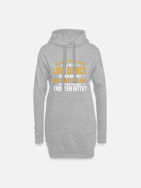 Die 3 Wichtigsten Fragen Im Line Dance - Hoodie-Kleid - Grau meliert