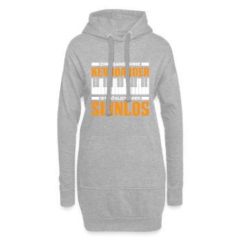 Eine Band Ohne Keyboarder Ist Möglich Aber Sinnlos - Hoodie-Kleid - Grau meliert - Vorne