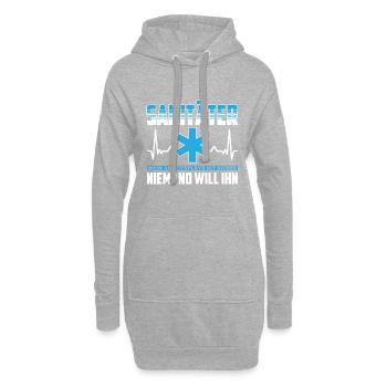 Rettungssanitäter Stolzer Sanitäter Notfallsanität - Hoodie-Kleid - Grau meliert - Vorne