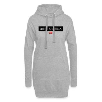 Kopf aus Meer an Spruch Urlaub Dänemark - Hoodie-Kleid - Grau meliert - Vorne