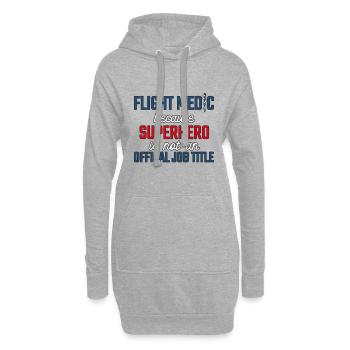 Flight Paramedic Superhero Luftrettung - Hoodie-Kleid - Grau meliert - Vorne
