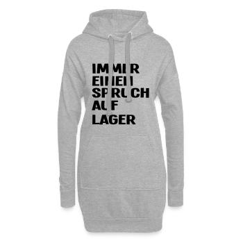 Immer einen Spruch auf Lager Logistik Logistiker - Hoodie-Kleid - Grau meliert - Vorne