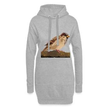 Spatz - Hoodie-Kleid - Grau meliert - Vorne