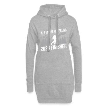 Alpenüberquerung Für Alpenüberquerer Wanderin Wand - Hoodie-Kleid - Grau meliert - Vorne