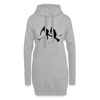 Floorball - Hoodie-Kleid - Grau meliert - Vorne