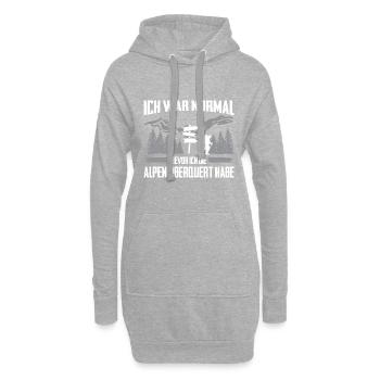 Alpenüberquerung Für Alpenüberquerer Wanderin Wand - Hoodie-Kleid - Grau meliert - Vorne