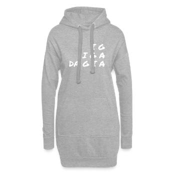 bayrischer Trialog - Hoodie-Kleid - Grau meliert - Vorne