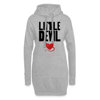 Kleiner Teufel - Hoodie-Kleid - Grau meliert - Vorne