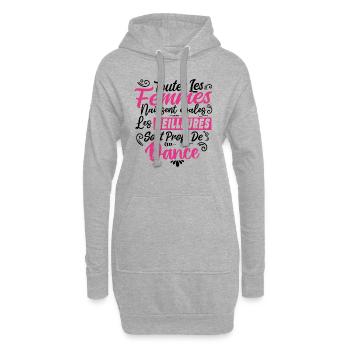 Prof Professeur Danse Métier Humour Cadeau - Sweat-shirt à capuche long Femme - gris chiné - Devant