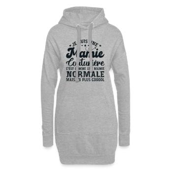Mamie Couturière Humour Mamie Cadeau - Sweat-shirt à capuche long Femme - gris chiné - Devant
