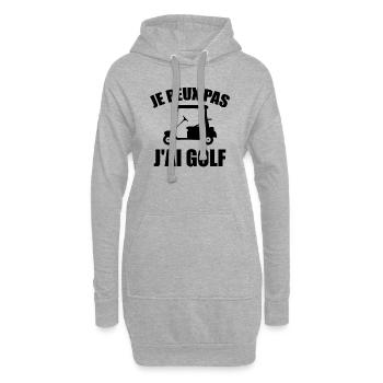 Je Peux Pas J'ai Golf - Sweat-shirt à capuche long Femme - gris chiné - Devant