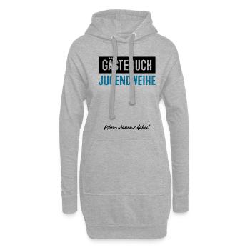 Gästebuch Jugendweihe - Hoodie-Kleid - Grau meliert - Vorne