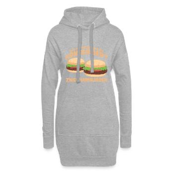 Was ist besser als ein Hamburger? Zwei Hamburger G - Hoodie-Kleid - Grau meliert - Vorne