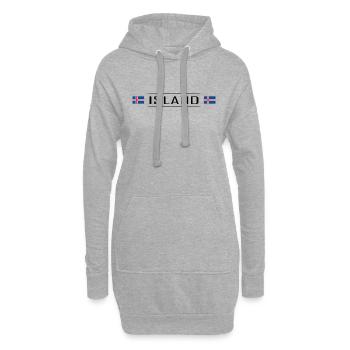 Islande Pays Islande Scandinavie Vacances - Sweat-shirt à capuche long Femme - gris chiné - Devant