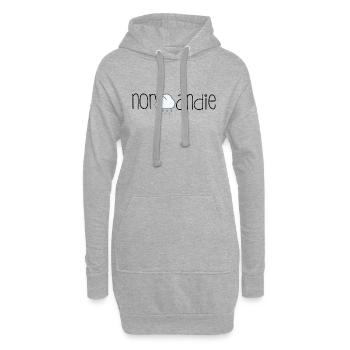 normandie nuage - Sweat-shirt à capuche long Femme - gris chiné - Devant