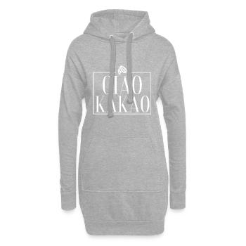 Ciao Kakao Schokolade und Tschüss - Hoodie-Kleid - Grau meliert - Vorne