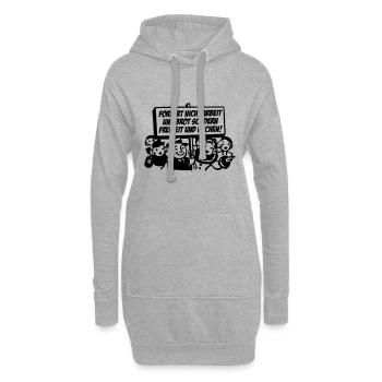 Freizeit und Kuchen - Hoodie-Kleid - Grau meliert - Vorne